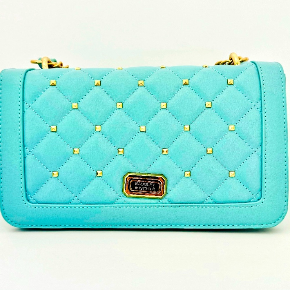 Badgley Mischka Teal Quilted Women's Bag